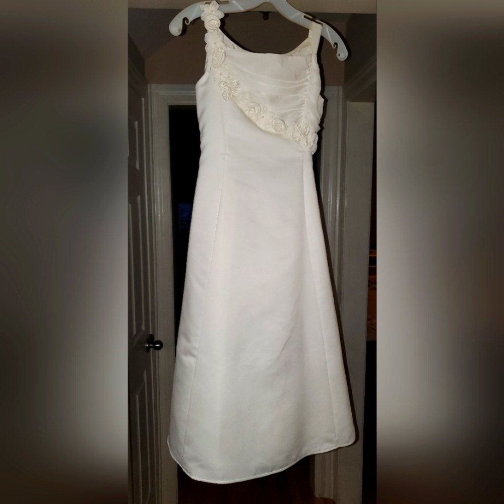 Girls Cinderella Cream Rose Dress